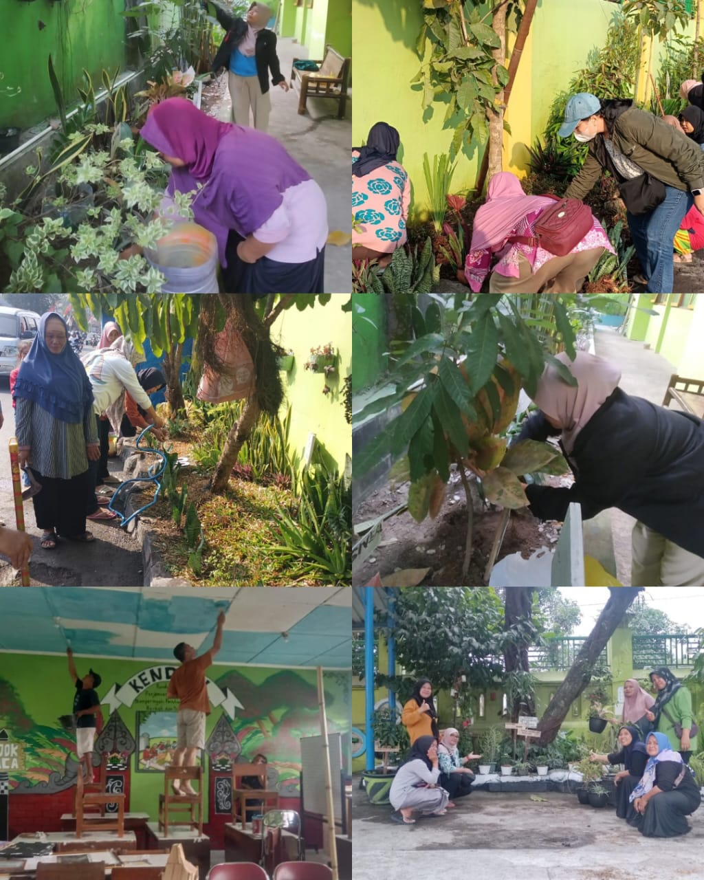 Peran Aktif Wali Murid dalam Kegiatan Menjaga Kebersihan dan Keasrian Lingkungan Sekolah dalam Rangka Sekolah Adiwiyata